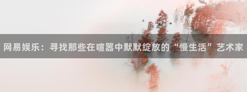 k8凯发：网易娱乐：寻找那些在喧嚣中默默绽放的“慢生活”艺术家